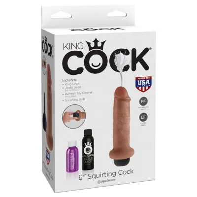 King Cock 6 Squirting Cock Tan