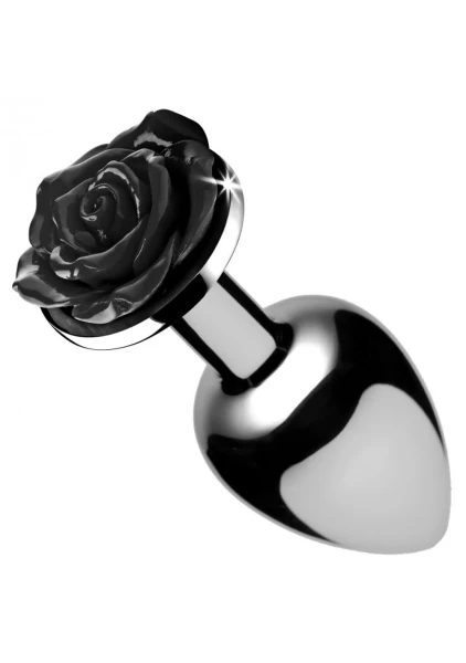 Black Rose Anal Plug - Medium