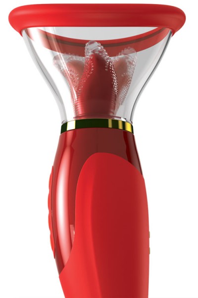Pipedream 24K Gold Pump With Tongue & Vibrating G-Spot Handle