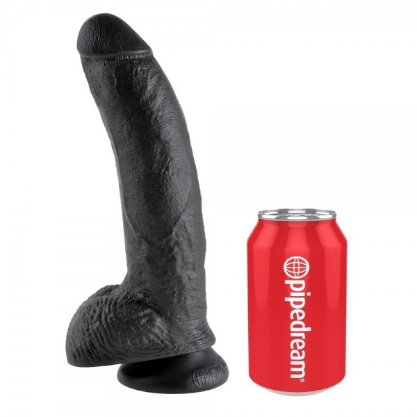 King Cock 9 Inch Realistic Dildo With Balls and Suction Cup
