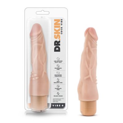 Dr Skin Cock Vibe 4 8 Vibrating Cock Beige