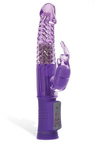 Adam and Eve Rechargeable 9" Rabbit Vibrator with Rotating Beaded Shaft