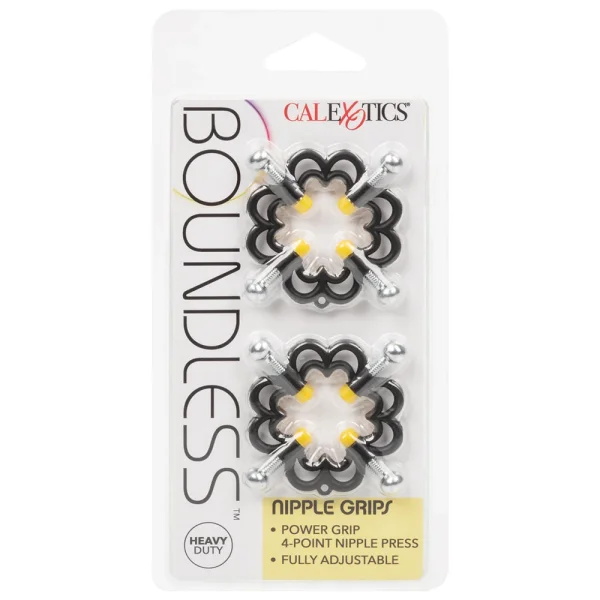 Boundless Nipple Grips Power Grip 4-Point Nipple Press By CalExotics - Black