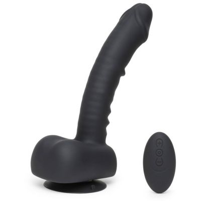 Uprize Remote Control Rising 8 Inch Vibrating Realistic Dildo Black