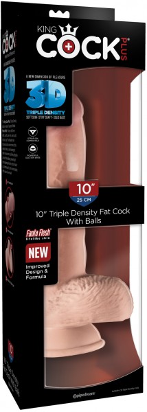 10" Fat + Balls Triple Density 3D Cock
