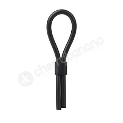 Black Silicone Stud Lasso Cock Ring