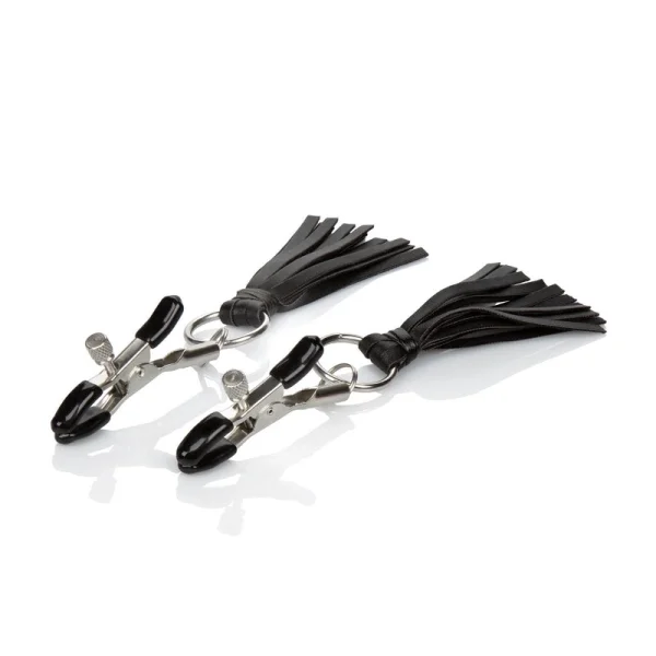 Nipple Play Playful Tassels Nipple Clamps By CalExotics - Black