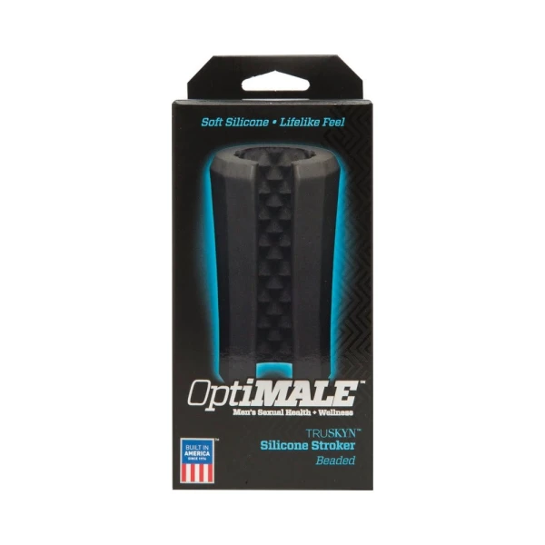 Optimale Truskyn Silicone Stroker Beaded Black