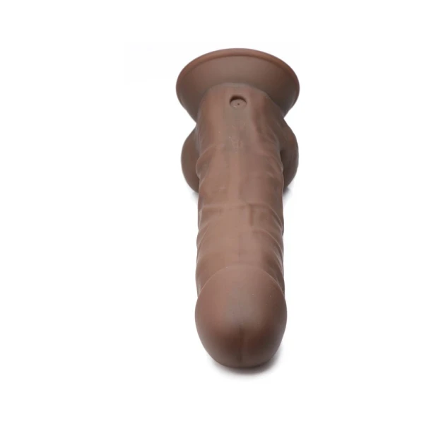 Fleshstixxx Vibrating Rechargeable Dong 8 In. Brown — image 7 of 14