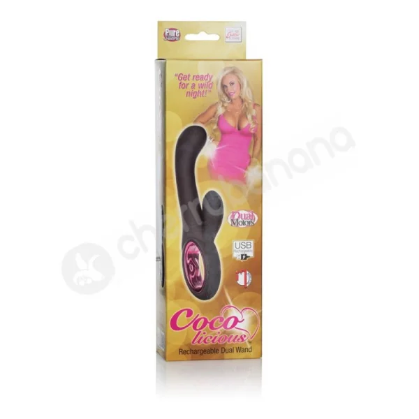 Coco Licious Black Rechargeable Dual Wand Vibrator