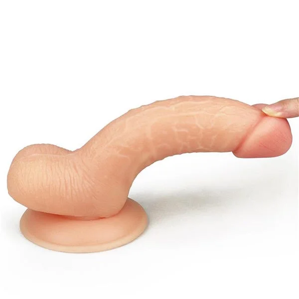 Lovetoy 8-Inch The Ultra Soft Dude Straight Dildo with Balls