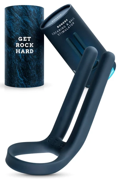 Boners 3.7" Vibrating Cock Ring with Ball Stimulators