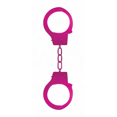 Ouch Beginners Handcuffs Metal Pink