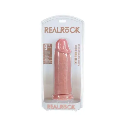Extreme Dildos Realrock Extra Thick 9 In Dildo Beige