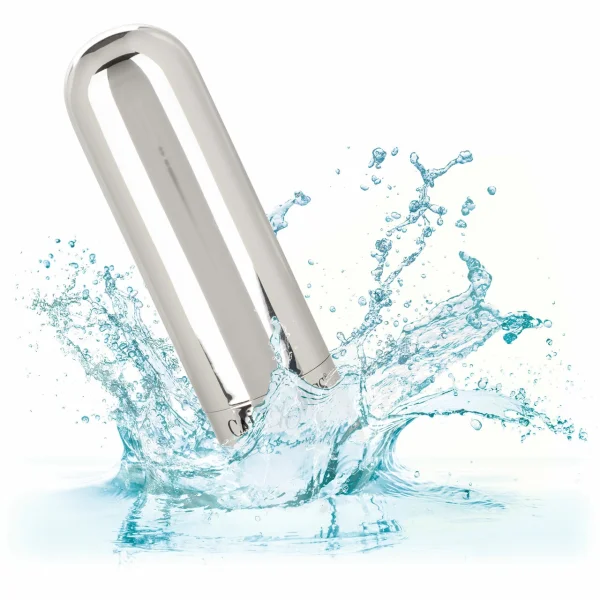 Hideaway Rechargeable Waterproof Mini Vibrator by CalExotics - Silver