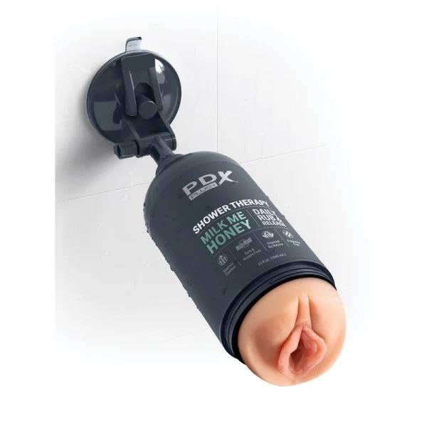 PDX Plus Shower Therapy Milk Me Honey Discreet Penis Stroker By Pipedream - Vanilla