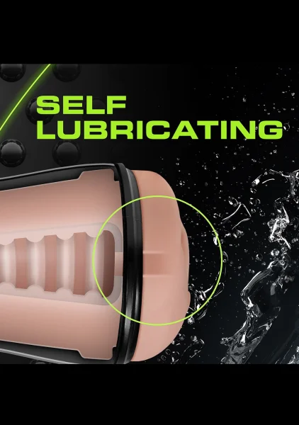 M for Men - Soft and Wet - Pussy With Pleasure Ridges - Self Lubricating Stroker Cup - Vanilla