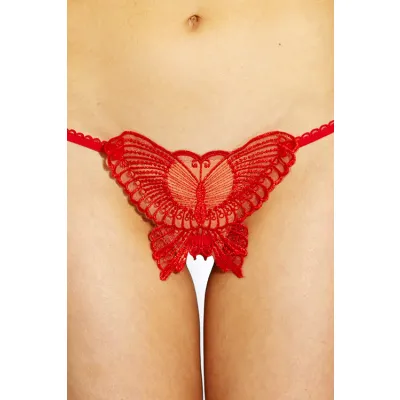 Curious Candy Butterfly Lace Crotchless Panty