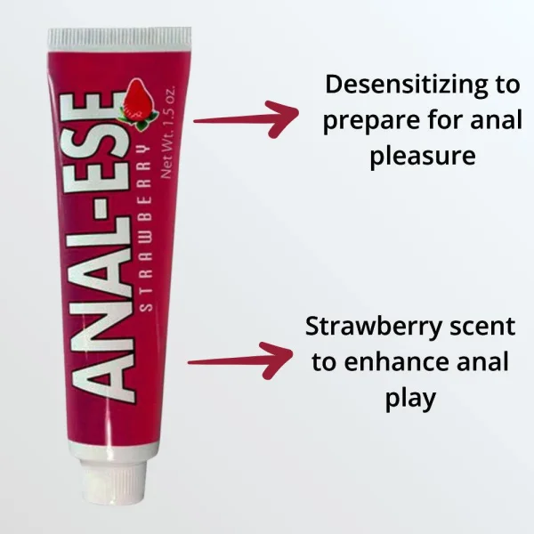 Anal-Ese Strawberry Numbing Anal Lubricant | 0.5 Oz (15ml)