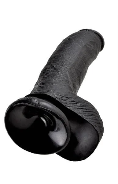 King Cock 9-Inch Cock With Balls - Black
