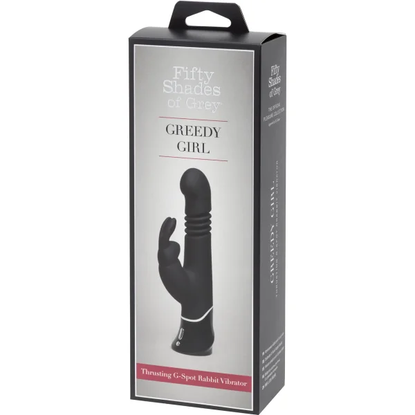 Fifty Shades Of Grey Greedy Girl Rechargeable Silicone Thrusting G-Spot Rabbit Vibrator — image 8 of 8