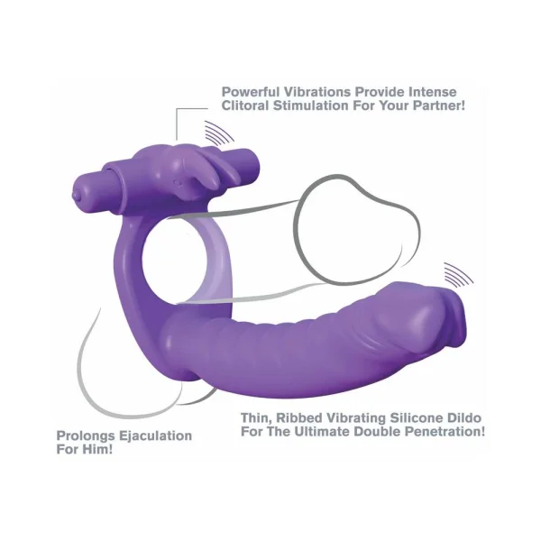 Fantasy C-ringz Silicone Double Penetrator Rabbit