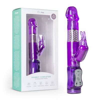 EasyToys Rabbit Vibrator Purple 21 5 cm 8 5 Rabbit Pearl Vibrator