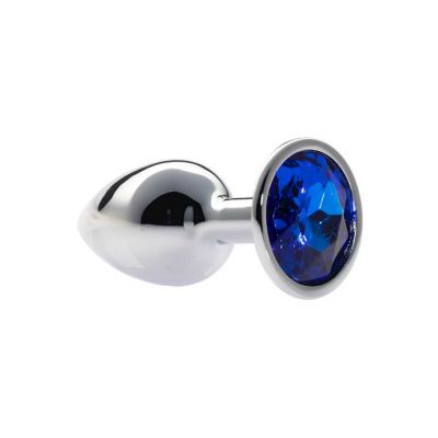 Kink Range Alloy Gem Butt Plug 2 8 Inch Light Blue Small