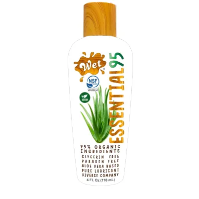 Wet Essential95 Certified 95 Organic Aloe Based Lubricant 4 Fl Oz