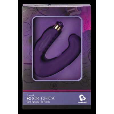 Rock Chick Dual Clitoral G Spot Stimulator Purple