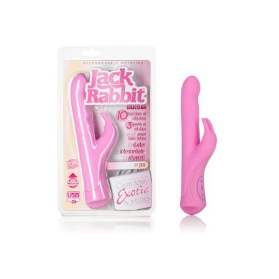 Rechargeable Rotating Jack Rabbit Pink 9 Inch