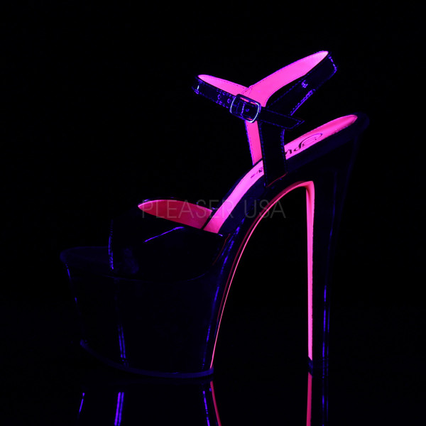 7 inches Heel, 2 3/4 inches PF Two Tone Ankle Strap Sandal — image 23 of 24