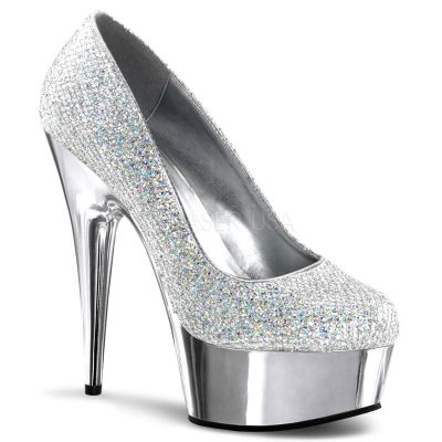 DELIGHT 685G 6 Heel 1 3 4 Slv Chrome PF Plain Pump