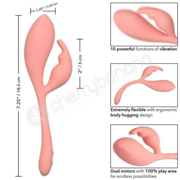 Elle Liquid Silicone Bunny Flexible & Pliable Premium Vibrator