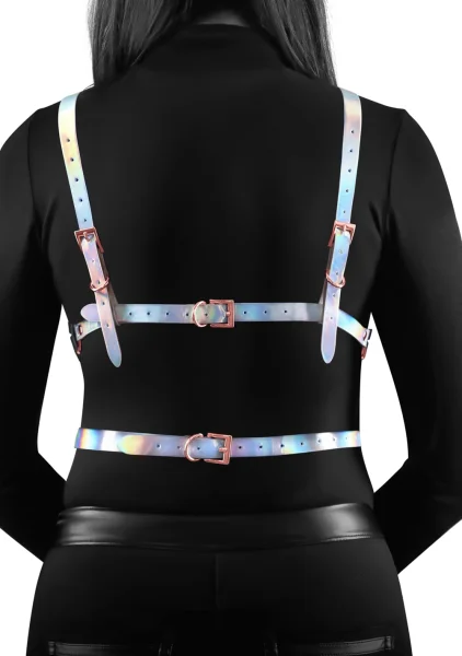Cosmo Risqué Chest Harness Small / Medium - Rainbow