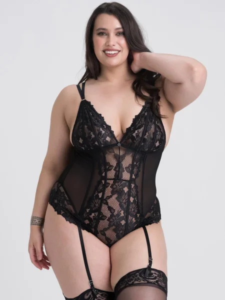Lovehoney Plus Size Lavish Black Lace Teddy