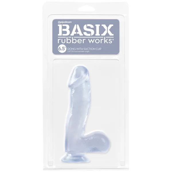 Pipe Dreams Basix Rubber Works - 6.5" Dong with Suction Cup