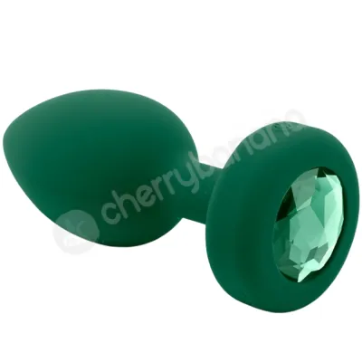 B Vibe Vibrating Jewel M L Emerald Butt Plug With Remote Control