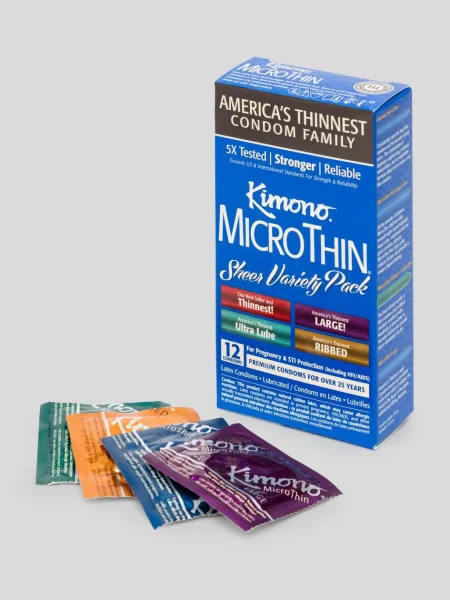 Kimono MicroThin Sheer Variety Pack Latex Condoms (12 Count)