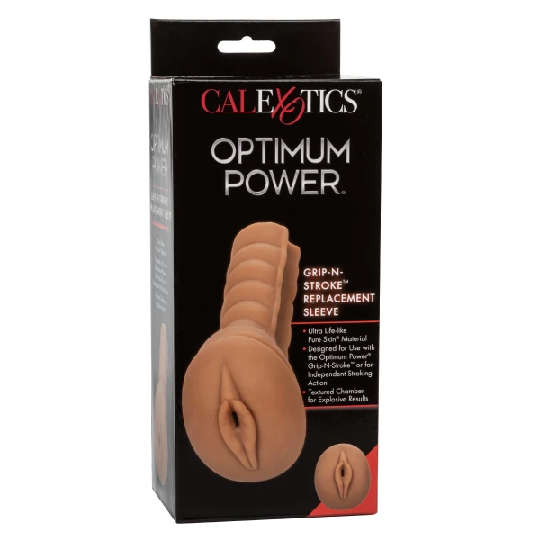 Optimum Power Grip-N-Stroke Replacement Sleeve -  Brown