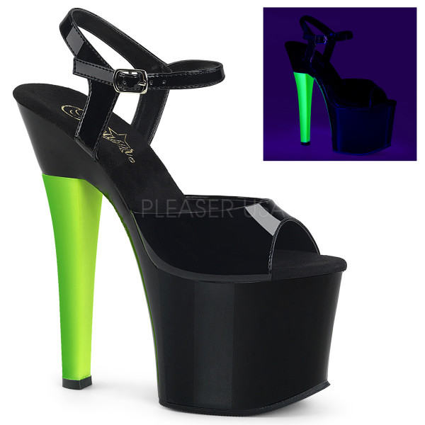 7 inches Heel, 3 1/4 inches PF Ankle Strap Sandal w/ UV Heel — image 5 of 12