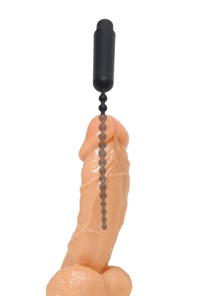 Dark Rod Vibrating Beaded Silicone Sound