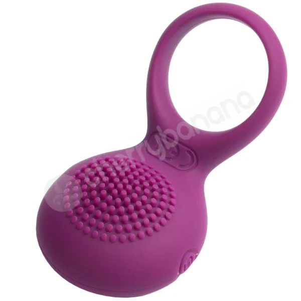 Svakom Tyler Purple Soft Silicone Vibrating Couples Cock Ring With Clitoral Stimulation