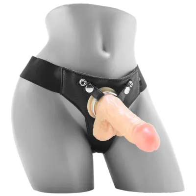 Ouch Strap On Harness 8 Inch Realistic Dildo