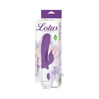 Lotus Sensual Massagers 6 Dual Stimulator Silicone Purple
