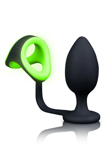 Ouch! Glow in the Dark Butt Plug with Cock Ring and Ball Strap — image 6 of 10