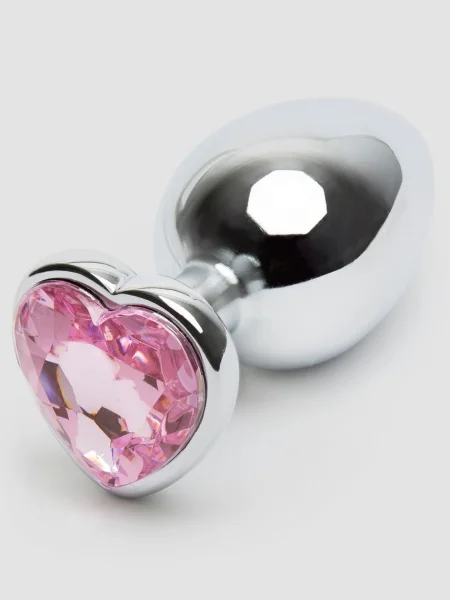 Lovehoney Jeweled Heart Metal Large Butt Plug 3.5 Inch