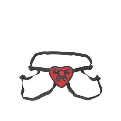 Red Heart Strap on Harness