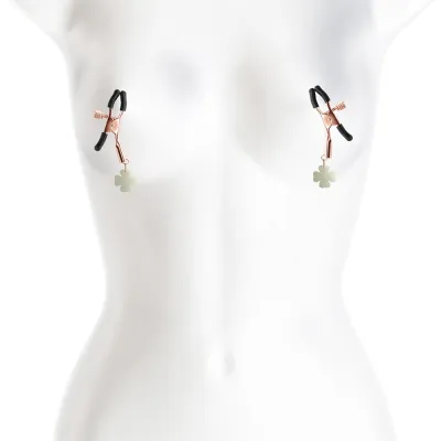 Bound Nipple Clamps 4 Rose Gold Glow in the Dark