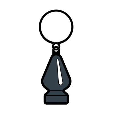 Gray Butt Plug Keychain